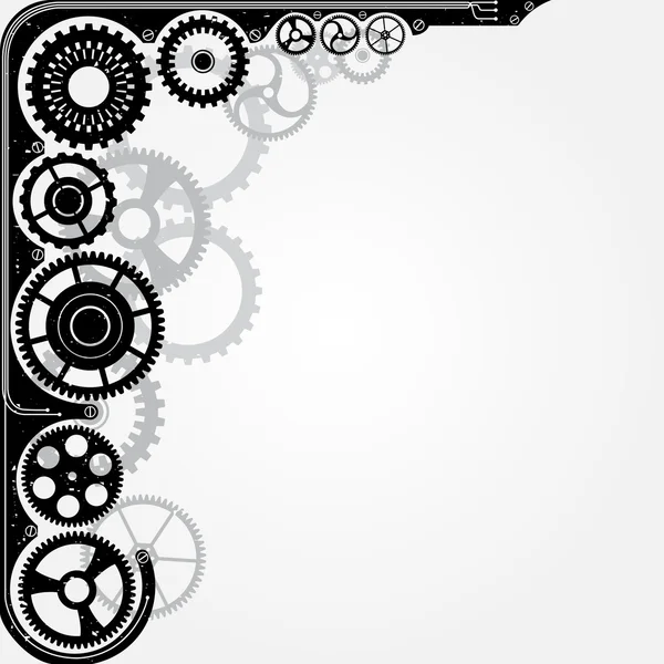 Mechanischer Zahnradrahmen. — Stockvektor