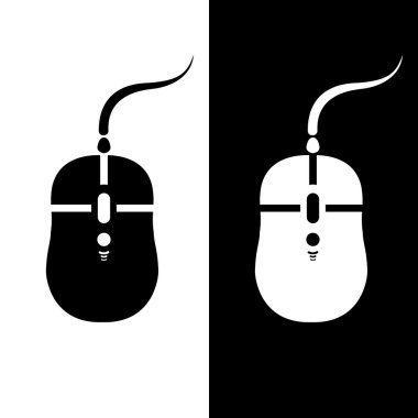tek renkli mouse siluet.