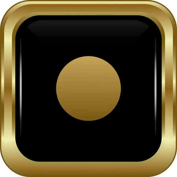 Μαύρο χρυσό κουμπί. — Διανυσματικό Αρχείο