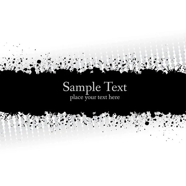 Banner grunge de tinta gris . — Vector de stock