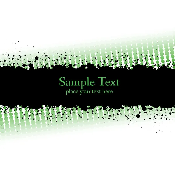 Banner grunge de tinta verde . Gráficos vectoriales