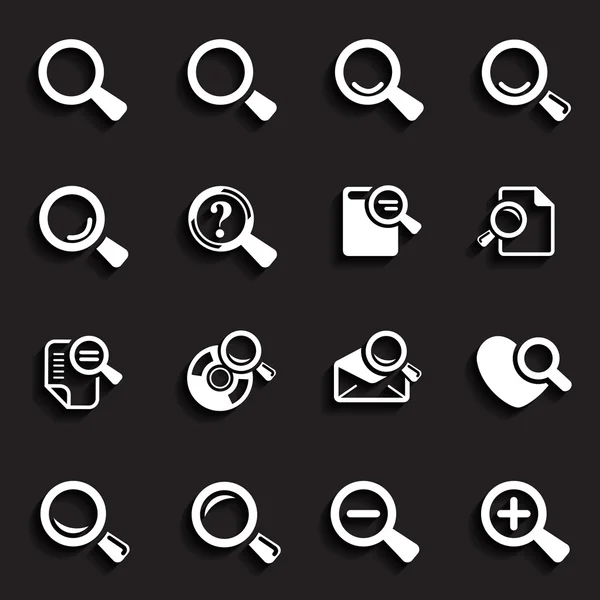 Loupe Icons & Simbols. — Stock Vector