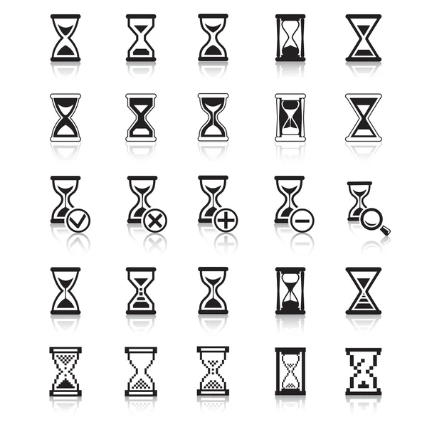 Sand glass Icons & Symbols. — Stock Vector