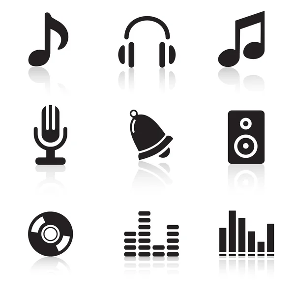 Iconos de música & Simbolos . Ilustraciones de stock libres de derechos