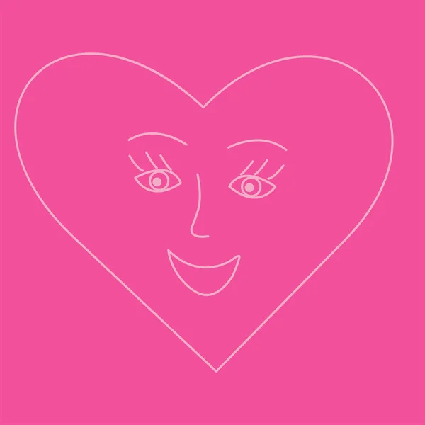 Heart Eyes Smile Vector Design Concepts Valentine — Vettoriale Stock