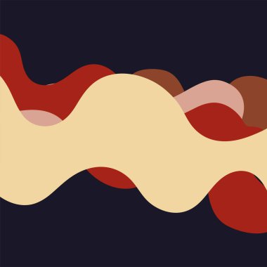 Kahve renkleri. Vektör 3 boyutlu fantastik düzen. Grafik elementler. Vektör. Dinamik renkli şekiller ve çizgiler.