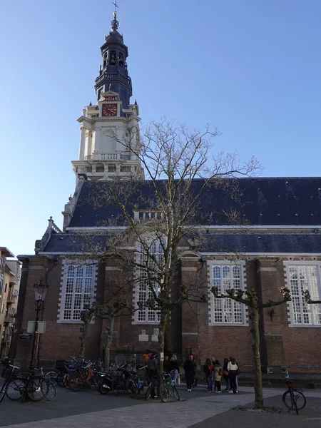 Reisen Sie Durch Amsterdam Schöne Häuser Kanäle Passanten — Stockfoto