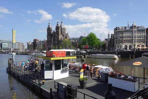 Amsterdam Paesi Bassi Maggio 2022 Città Amsterdam Primavera Canali Acqua — Foto Stock