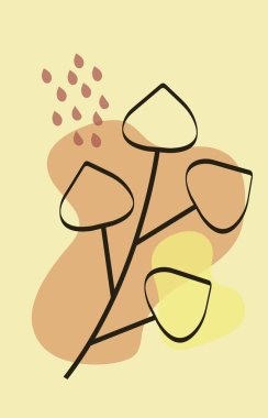 Boho tarzında resim yapıyor. Soyut suluboya geometrik denge şekilleri, bitkiler, doğa, güneş, ay. Kapak, sosyal ağlar, dekor için tasarım.