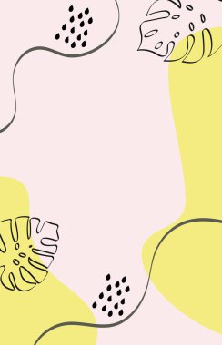 Boho tarzında resim yapıyor. Soyut suluboya geometrik denge şekilleri, bitkiler, doğa, güneş, ay. Kapak, sosyal ağlar, dekor için tasarım.