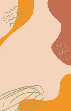 Boho tarzında resim yapıyor. Soyut suluboya geometrik denge şekilleri, bitkiler, doğa, güneş, ay. Kapak, sosyal ağlar, dekor için tasarım.