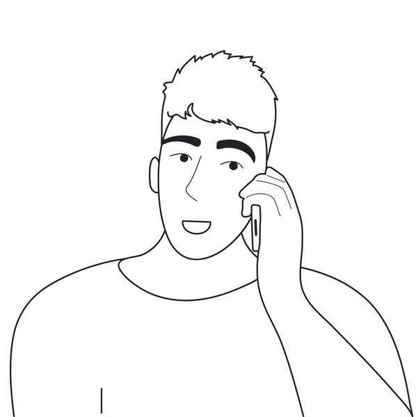 Parle Téléphone Vecteur Blanc — Image vectorielle