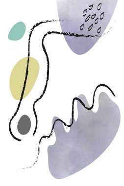 Suluboya boho tarzı. Kapak ve kitapçıkların tasarımı için doku soyutlaması