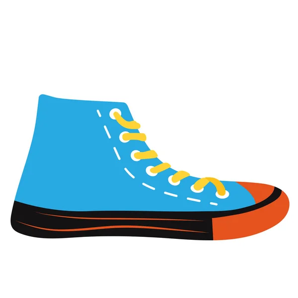 Zapatos Deportivos Blue Ked Vector Plano Illustrationcool — Vector de stock