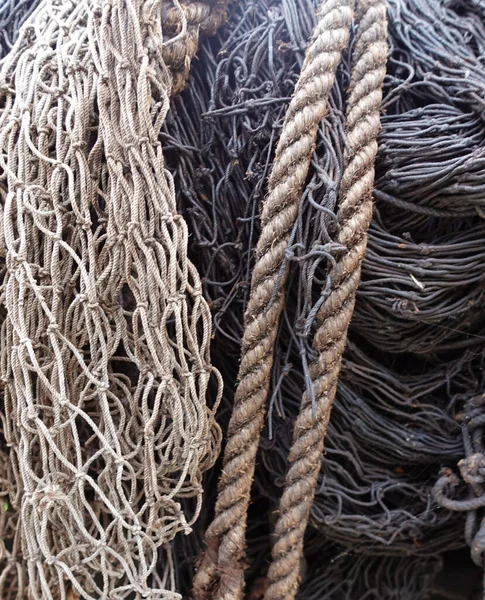 Old Vintage Texture Fishing Net Woven — Stock Photo, Image