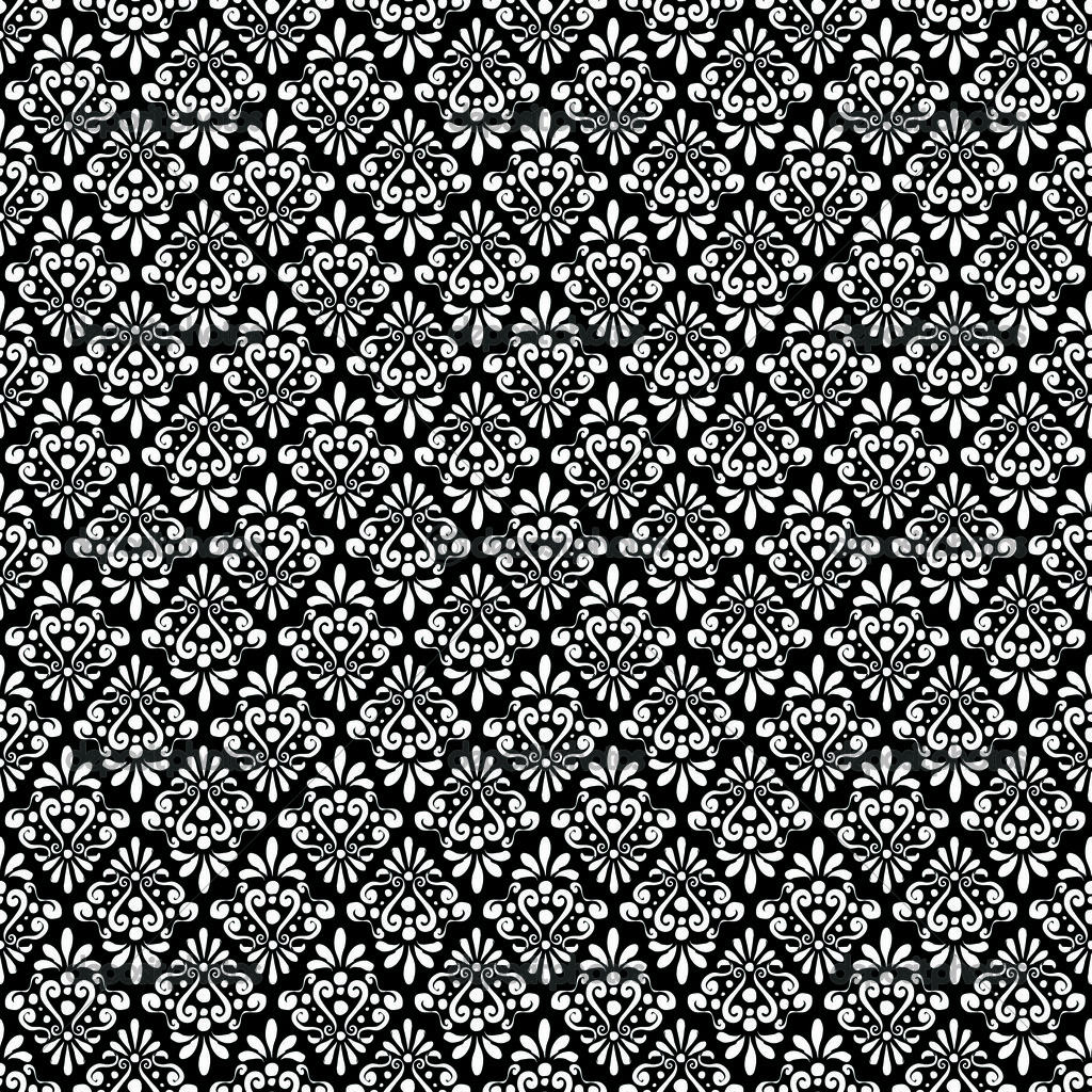 Damask Pattern Printable Damask Black And White Pattern Stock