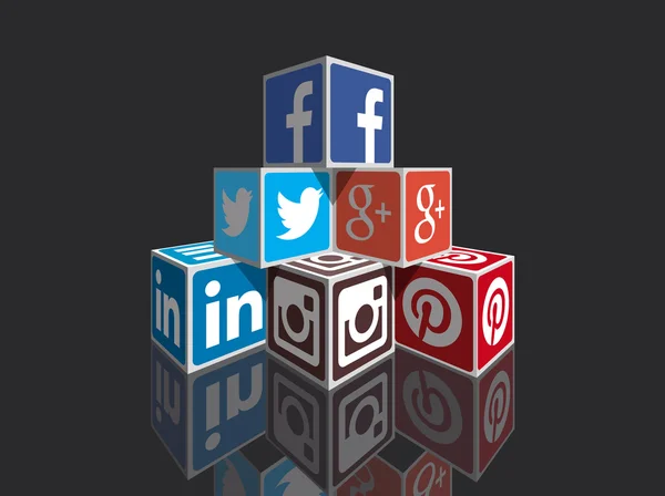 Redes sociales — Vector de stock