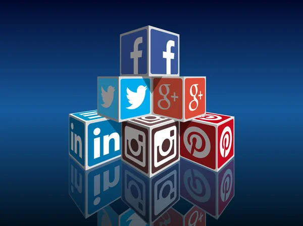 Concetto di social media — Vettoriale Stock