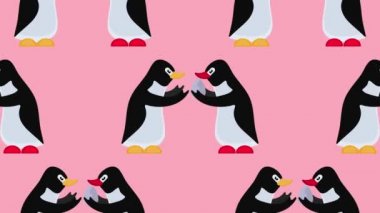 Yumurtalı penguenler. Şablon. Yavaş çekim 4