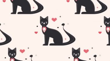 Kedi fareyi yakaladı. Şablon. Yavaş çekim 4K