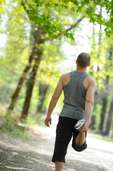 Strečink man sport a fitness — Stock fotografie