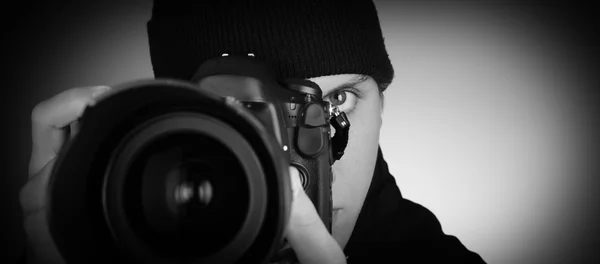 Fotograf-paparazzi — Stockfoto