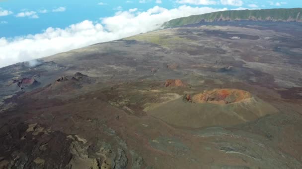 Piton Fournaise Riunione Isola Della Riunione Filmati Alta Qualità — Video Stock