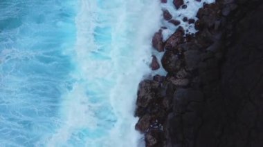 Saint-Philippe, Reunion, Reunion Adası 'ndaki volkanik bahçe kayaları. Yüksek kaliteli FullHD görüntüler