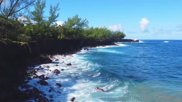 Saint Philippe Reunion Wulkaniczne Skały Ogrodowe Reunion Island Wysokiej Jakości — Wideo stockowe