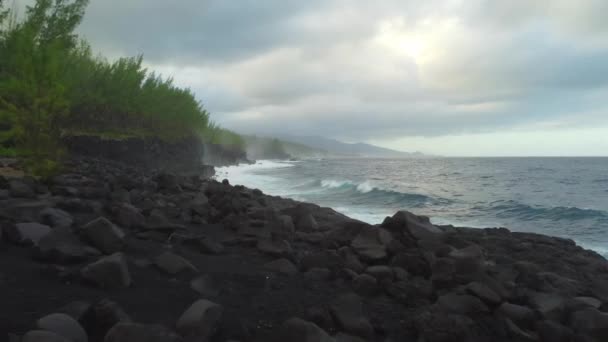 Saint Philippe Réunion Jardin Volcanique Rochers Sur Île Réunion Des — Video