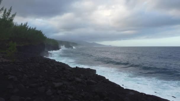 圣菲利普 留尼旺岛的火山花园岩石 优质Fullhd影片 — 图库视频影像