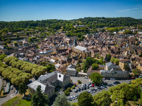 Aerial View Sarlat Caneda Town Perigord Dordogne France High Quality —  Fotos de Stock