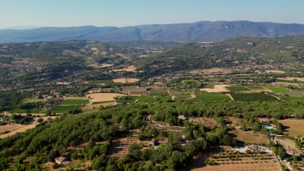 Aerial View Saignon Village Provence Vaucluse France High Quality Video — Vídeos de Stock