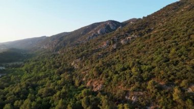 Aerial Landscape of Luberon valley seen from the sky, Provence, France. High quality 4k footage