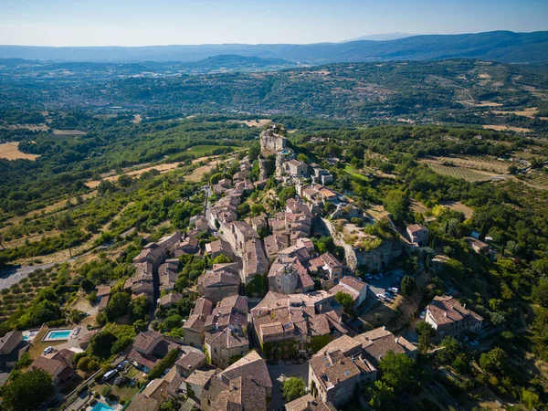 Aerial View Saignon Village Provence Vaucluse France High Quality Photo — 图库照片