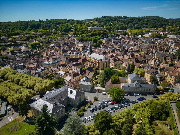Aerial View Sarlat Caneda Town Perigord Dordogne France High Quality — 스톡 사진