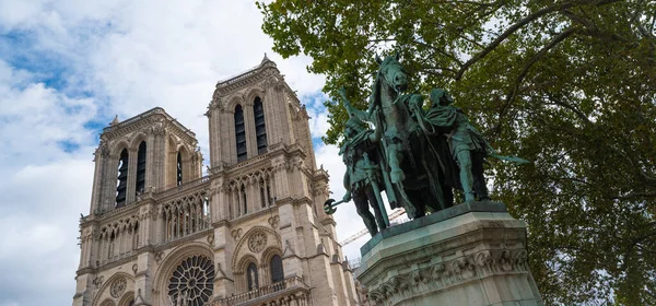 Paris France Septembre Travaux Reconstruction Notre Dame Cours 2022 Février — Photo