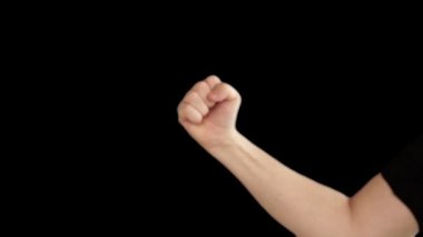 Erkek el öfkeli yumruk