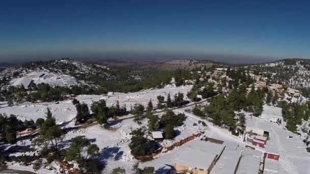 Jerusalem snöiga bergen — Stockvideo