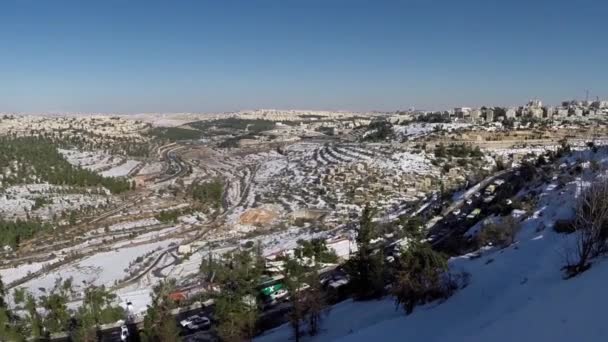 Ιερουσαλήμ χιονισμένα βουνά — Αρχείο Βίντεο