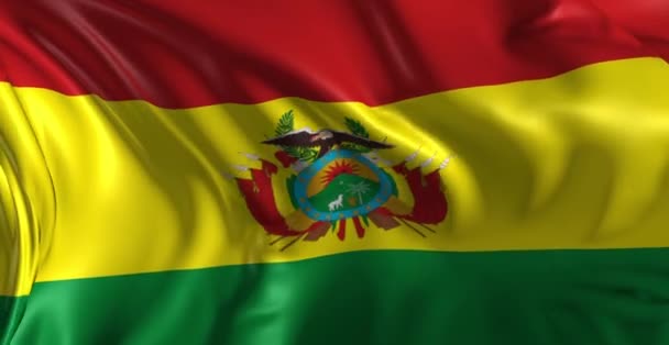 Vlag van bolivia — Stockvideo