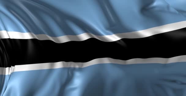 Bandera de Botswana — Vídeo de stock