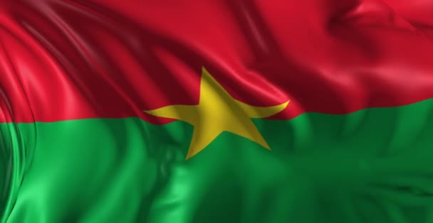 Bandera de Burkina — Vídeo de stock