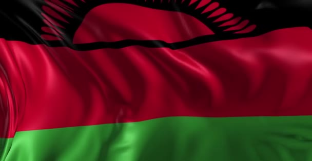 Bandera de malawi — Vídeos de Stock