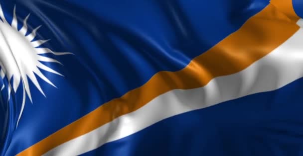 Прапор Маршаллових островів — стокове відео