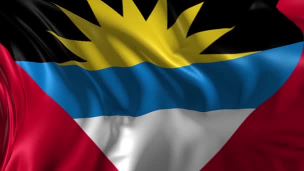 Antigua och Barbuda flagga — Stockvideo