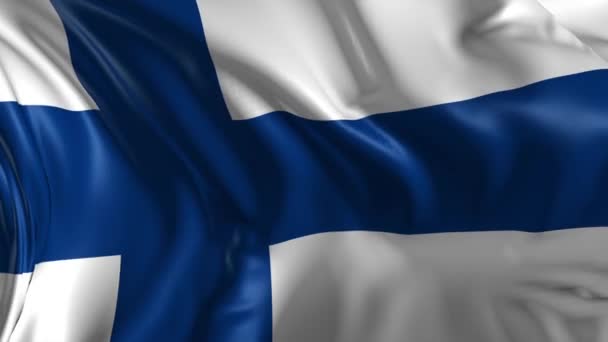 Flagge Finnlands — Stockvideo