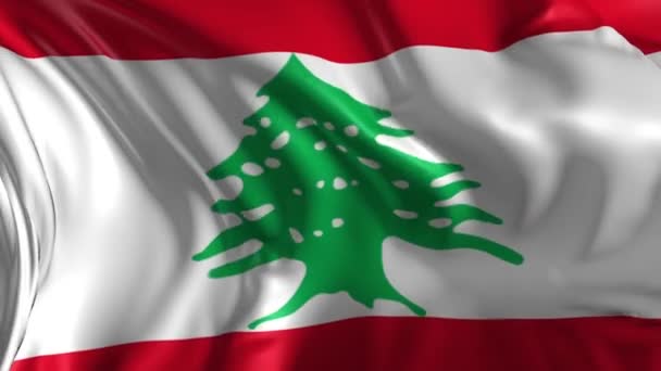 Bandeira de lebanon — Vídeo de Stock