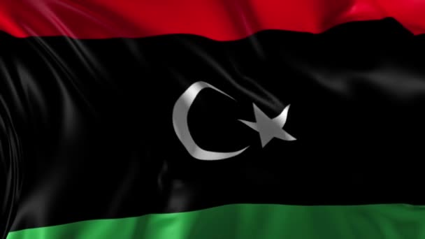 Libyjská vlajka — Stock video