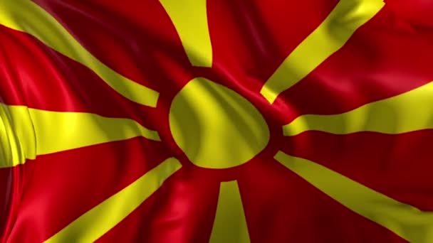 Flagge Mazedoniens — Stockvideo
